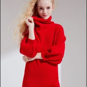 Urban Outfitters red sweater dress